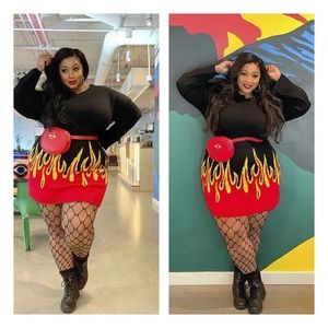 TEMPO FLAME BODYCON DRESS